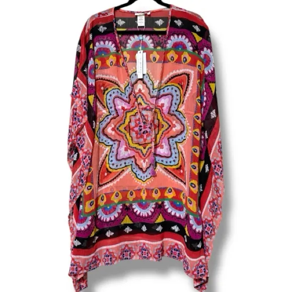 BLEU ROD BEATTIE size large plus size drawstring waist cover up beachwear swim - Image 12