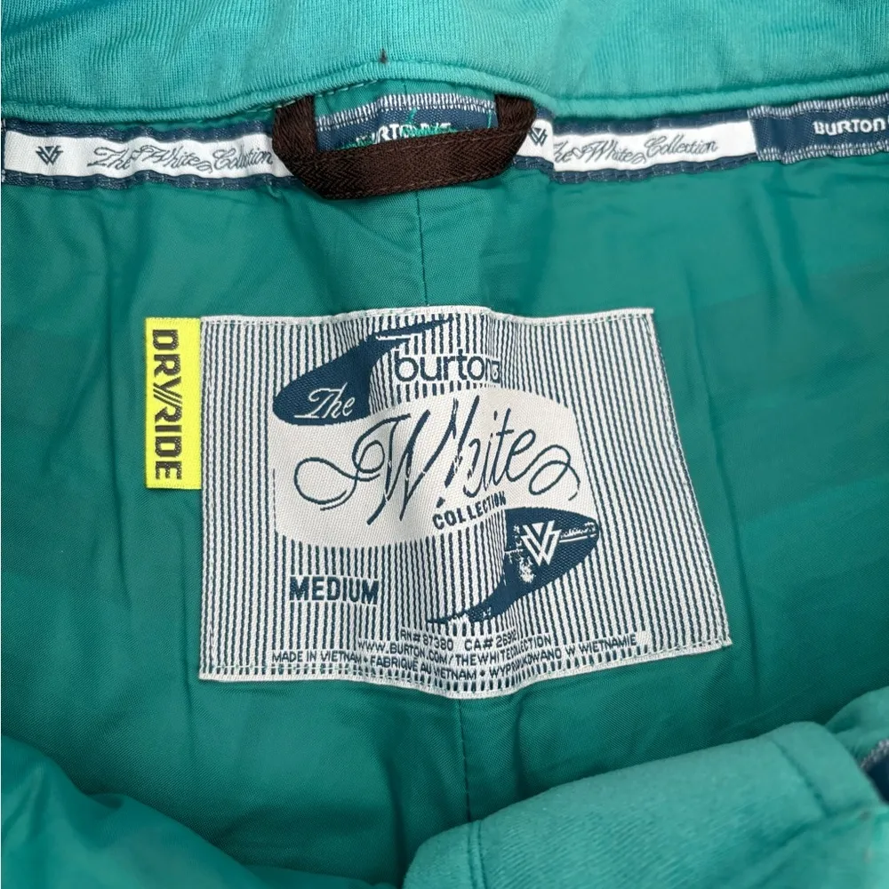 Burton the white collection da nag dry ride snow pants size medium brown teal - Image 4