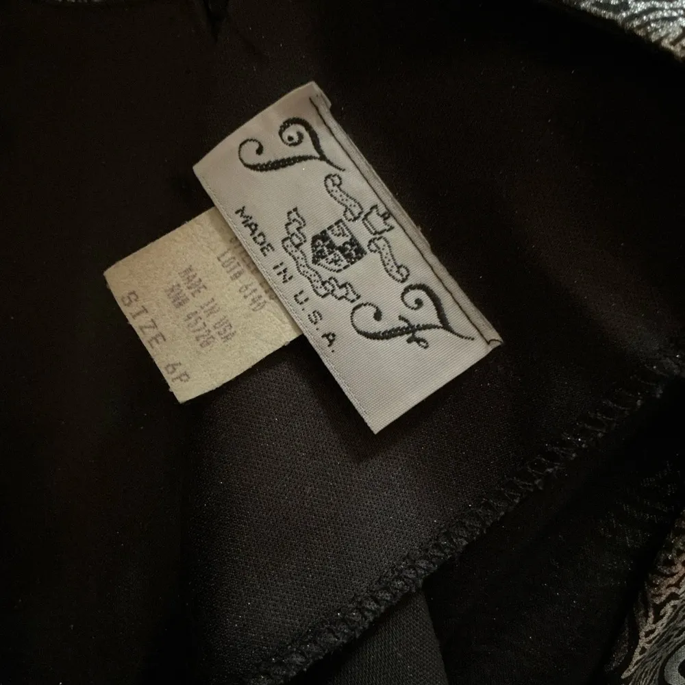 Vintage black n silver disco harem pants jump suit Size 6P - Image 2