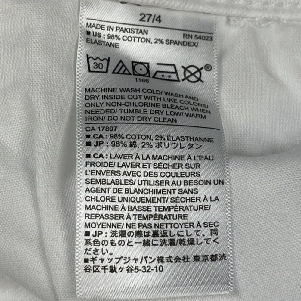 Banana Republic Women's White Pants/Girlfriend Jeans Sz 27/4 SKU 4434 - Image 6