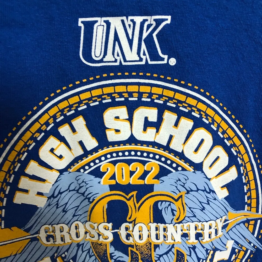 UNK Blue Graphic T-Shirt cross country invitational - Image 2