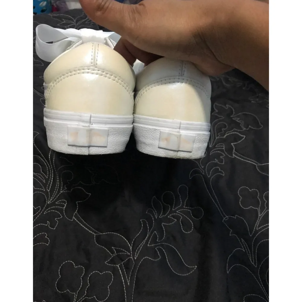 Vans old skool pearl white skater shoes - Image 3