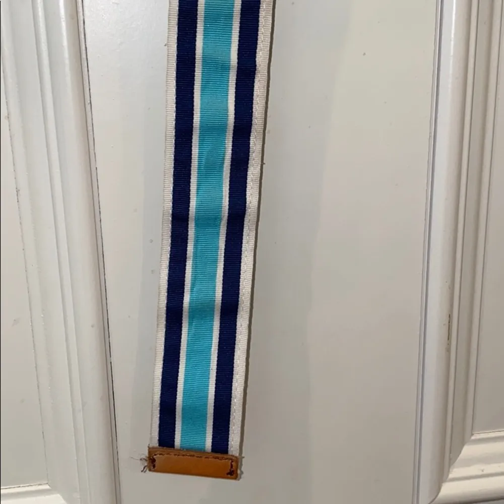 Vineyard Vines Light & Dark Blue Stripe Belt - Image 2