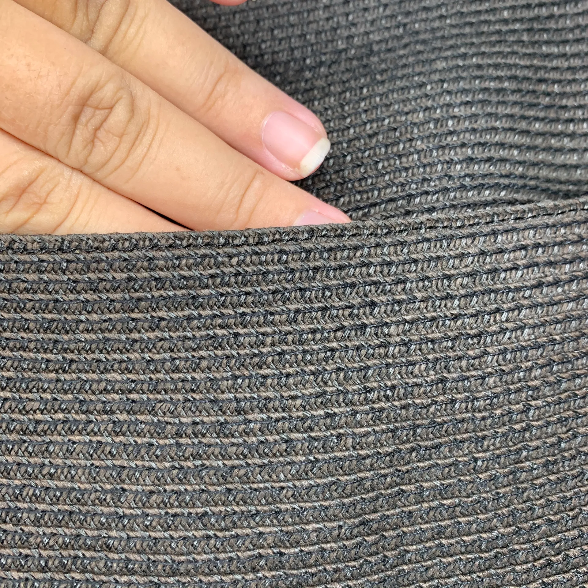 Black Woven Hobo Shoulder Bag - Image 9