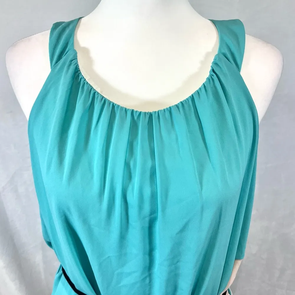 Arden B aqua black and white color block mini dress size large NWT - Image 2