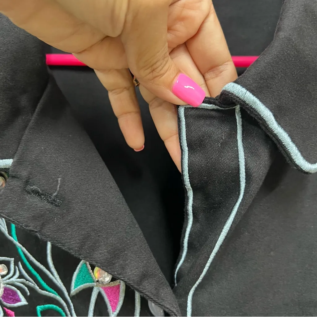 Bob Mackie Wearable Art 2x embroidered western shirt vintage rockabilly rodeo - Image 14