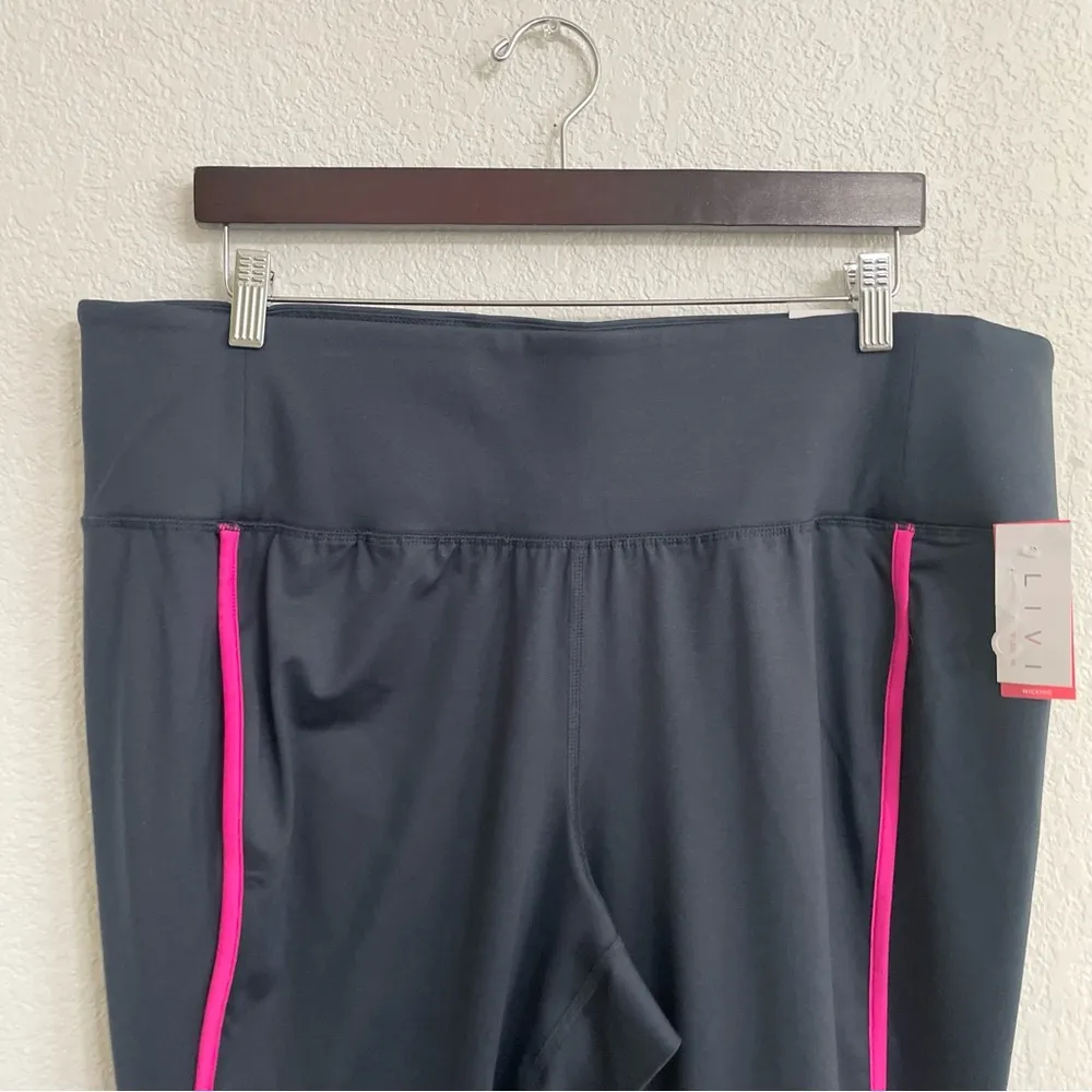 NWT Lane Bryant Womens Leggings Gray Pink Wide Waistband Plus Size 22/24 - Image 3