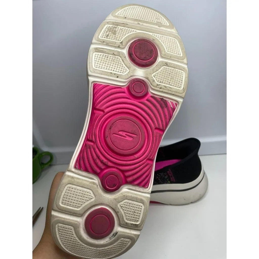 Skechers Shoes Women's Slip-ins Go Walk Arch Fit Black Pink Comfort 125326 SZ 10 - Image 8