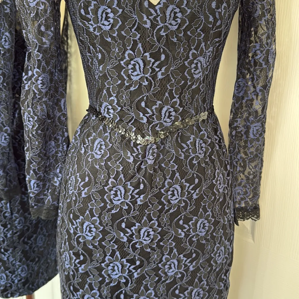 Gunne Sax vintage 90s lace pencil dress - Image 9