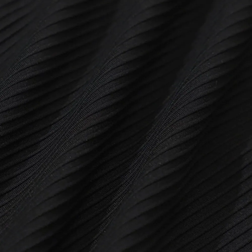 Berlook Black Ribbed Twist Knot Bikini TOP ONLY 17 Size XL - Image 6