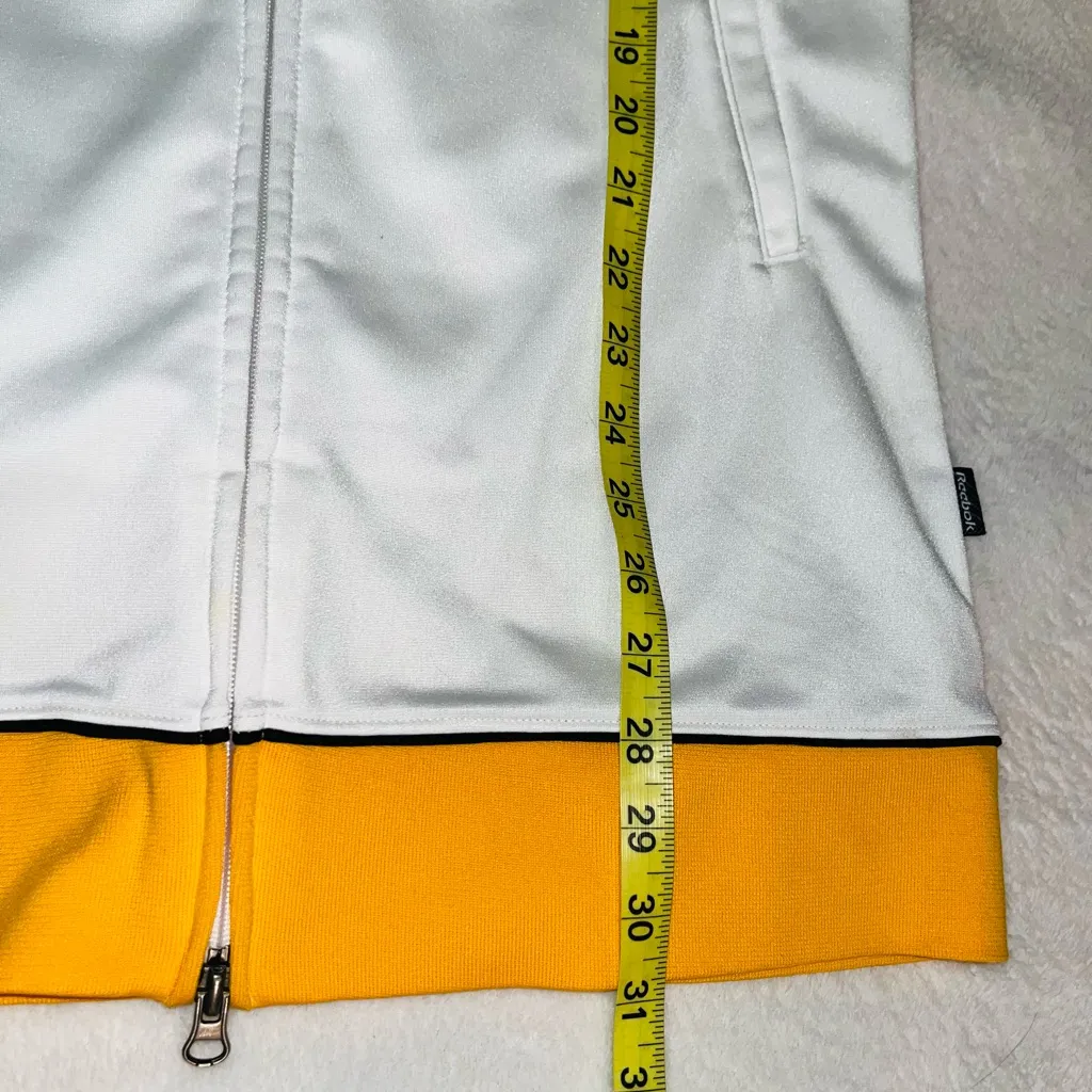 NFL Steelers Reebok Track Jacket Full Zip up sz M 💛 - Image 5
