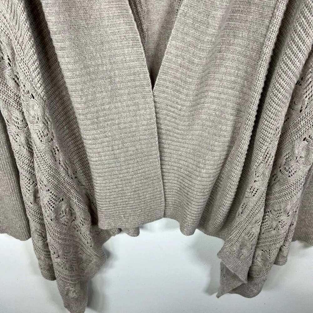 Matilda Jane Womens Cardigan Medium Beige Dream Chasers Lets Get Away Open Knit - Image 4