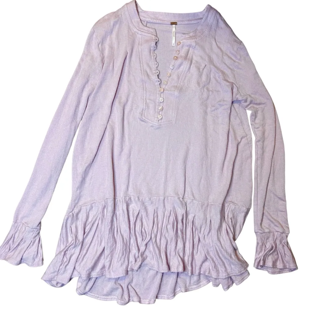 • Free People Your Girl tunic mini dress pink purple small - Image 3