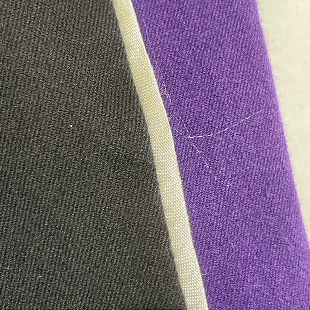 Alfani Pants Black Stripe Purple White Trim Stretch Size 16 Ankle Sporty Pockets - Image 7