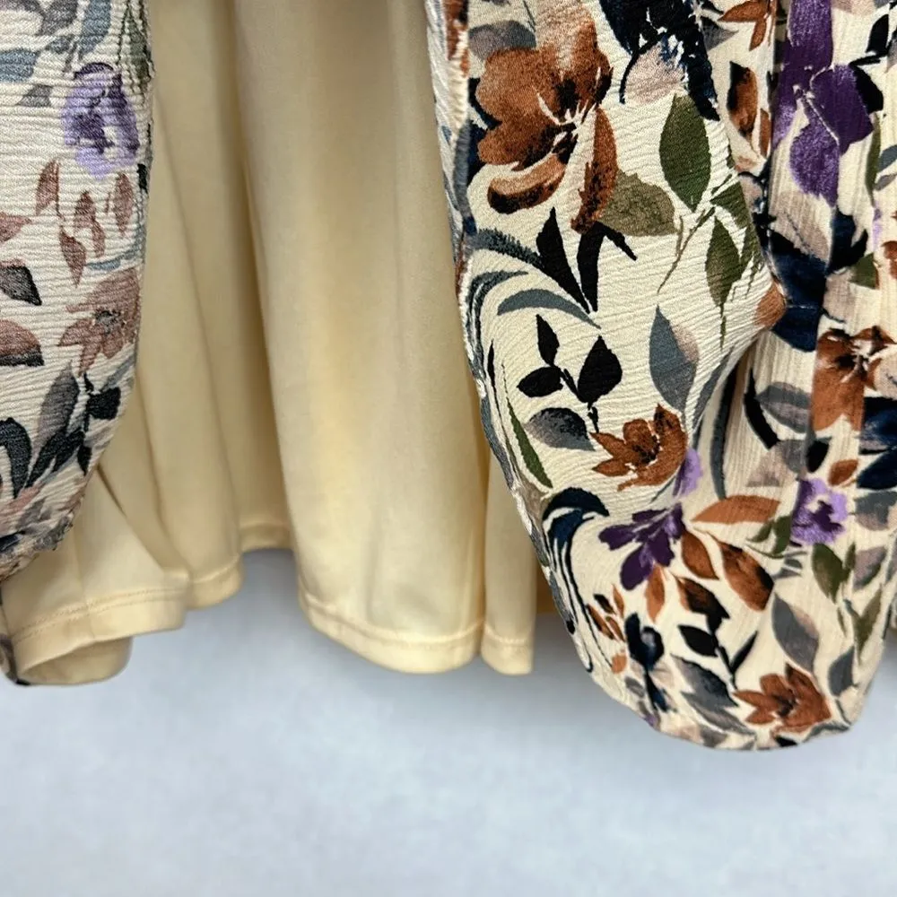 Mini Gauze Lace-Up Skater Dress Pluss Sz 3 plus Tassless Long Bell Sleeve - Image 9