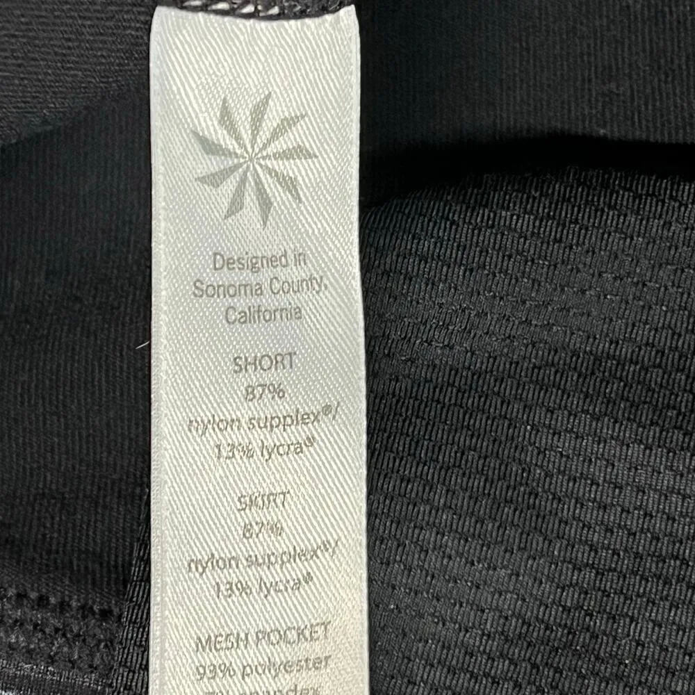 Athleta Contender 2 in 1 Skort Womens S Black Space Dye Running Trail Athletic - Image 11