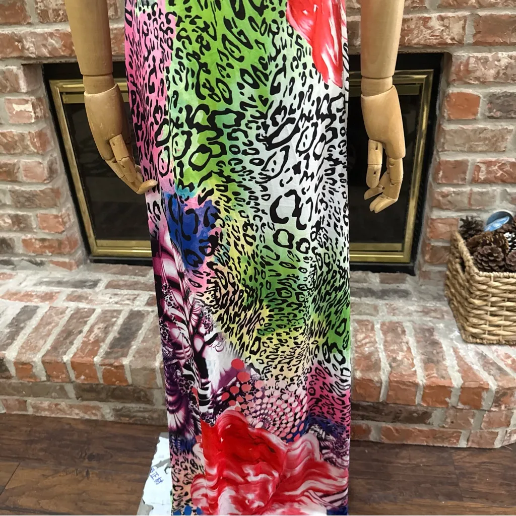 Y2K multipatterned Animal Print & Floral Maxi Dress / S / Excellent condition Red - Image 12