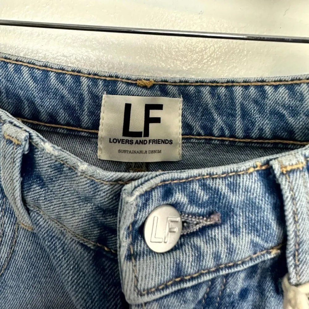 LOVERS AND FRIENDS Reece High Rise Slim Straight in Wash Robertson Size US 26 - Image 7