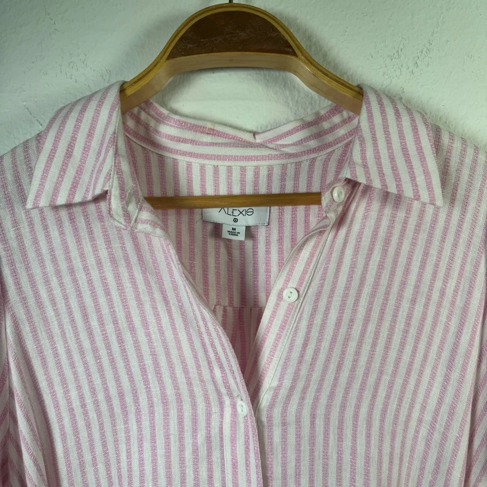 ALEXIS x Target Striped Tulip Sleeves Shirtdress. M - Image 9