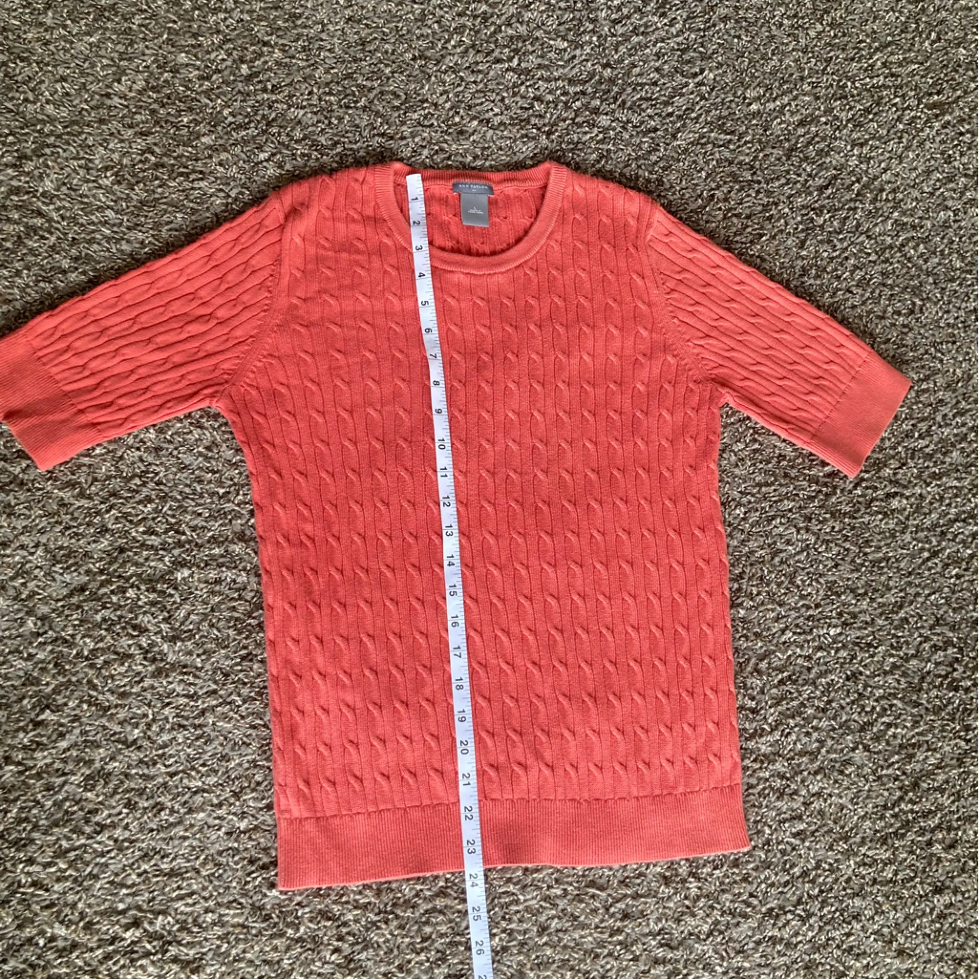 Knit Short Sleeve Sweater Size L - Image 3