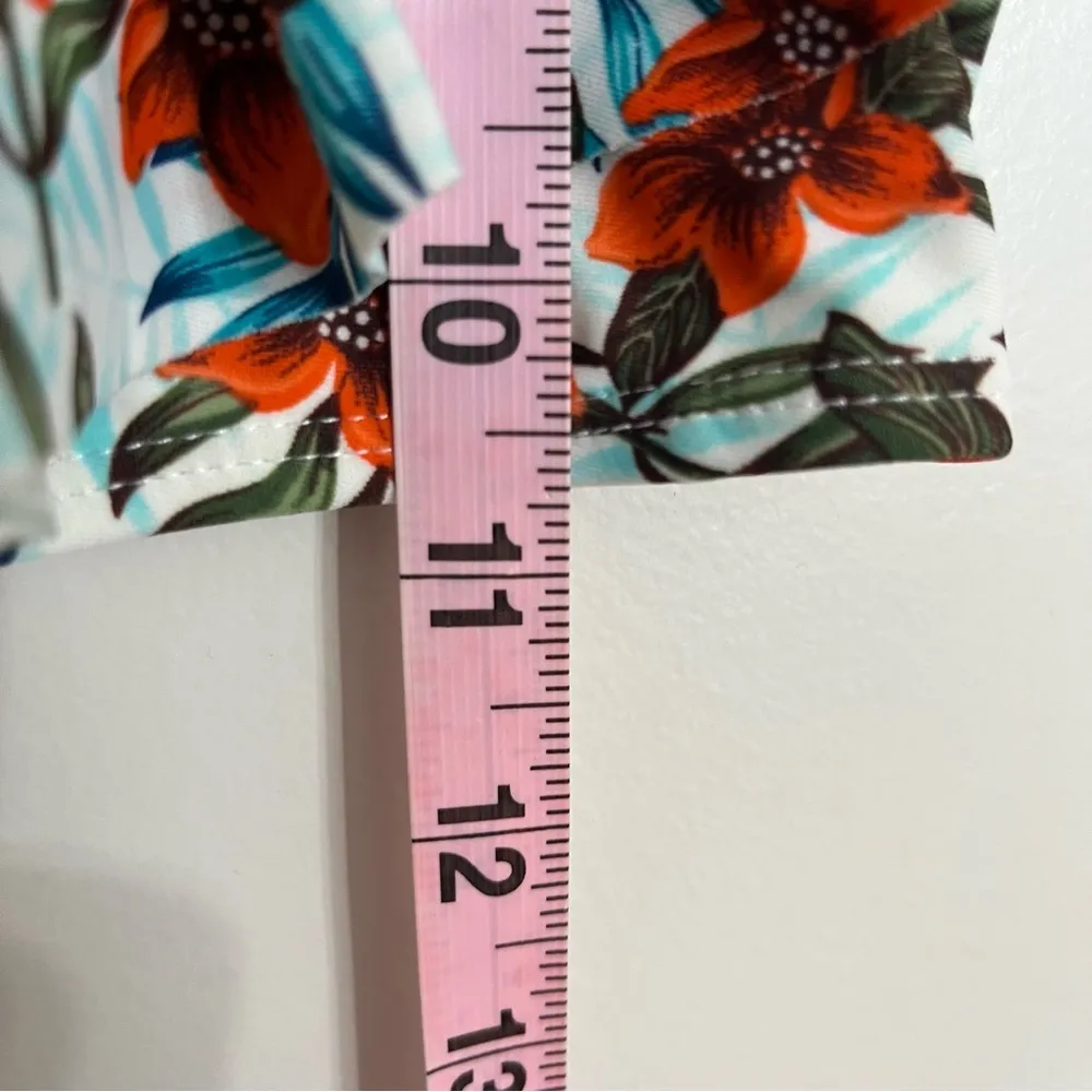 Women’s Cabana Del Sol Floral Tropical Print‎ Ruffle Bikini Top Size Large - Image 6
