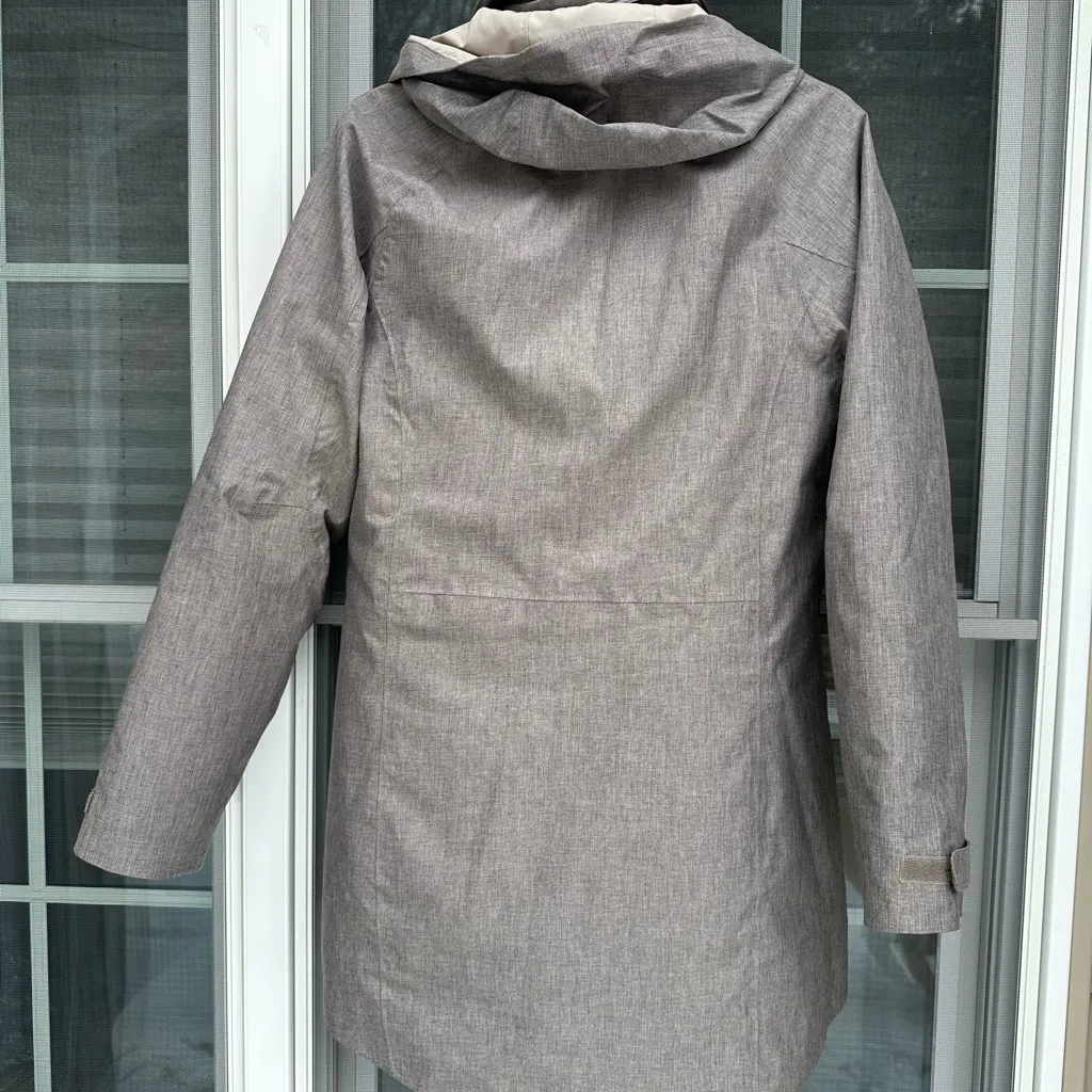 LL Bean Tek 3 In 1 Jacket Womens Misses Primaloft Puffer Hooded Size medium Gray - Image 3