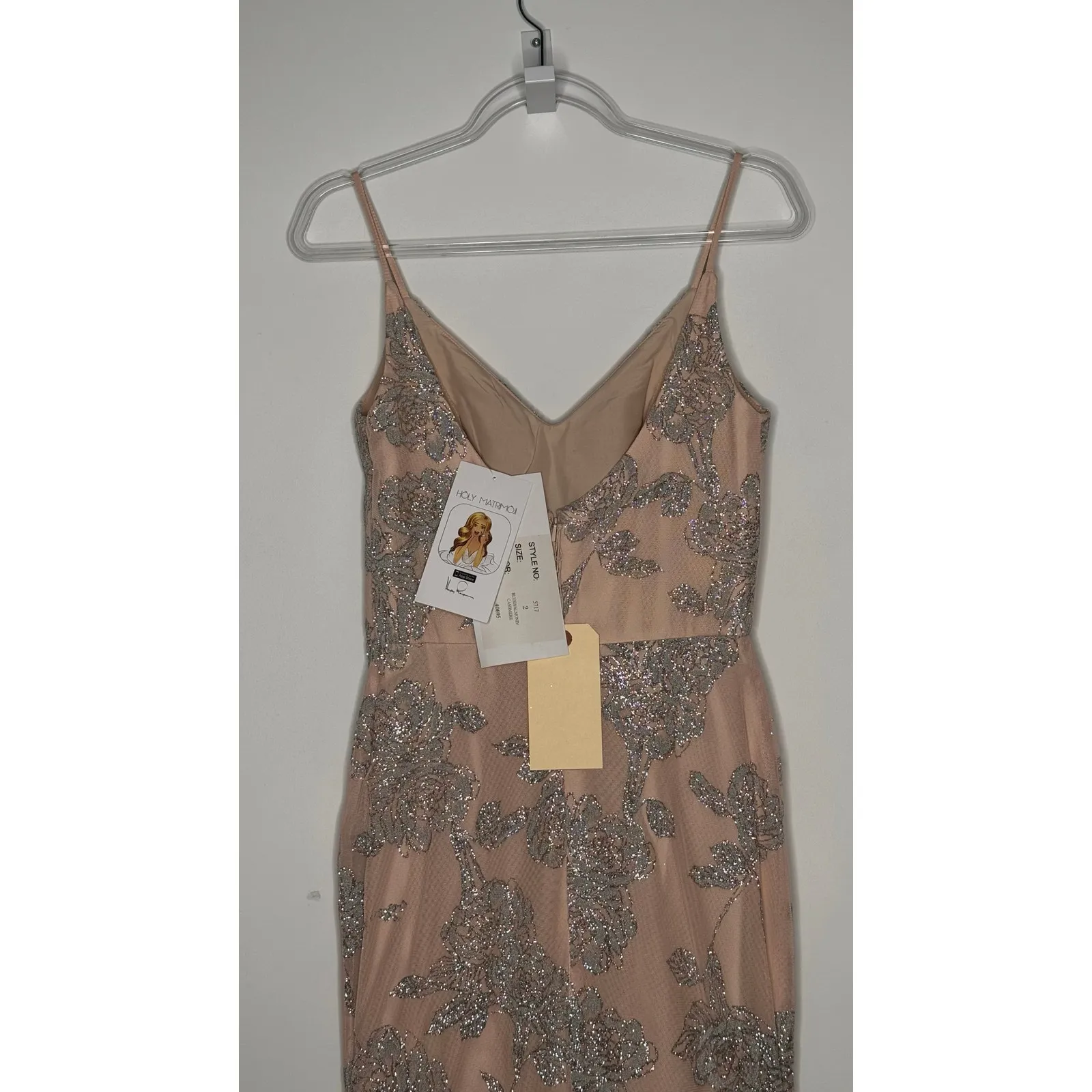 NWT Hayley Paige Occasions style 5717 low back sleeveless blush color size 2 - Image 13