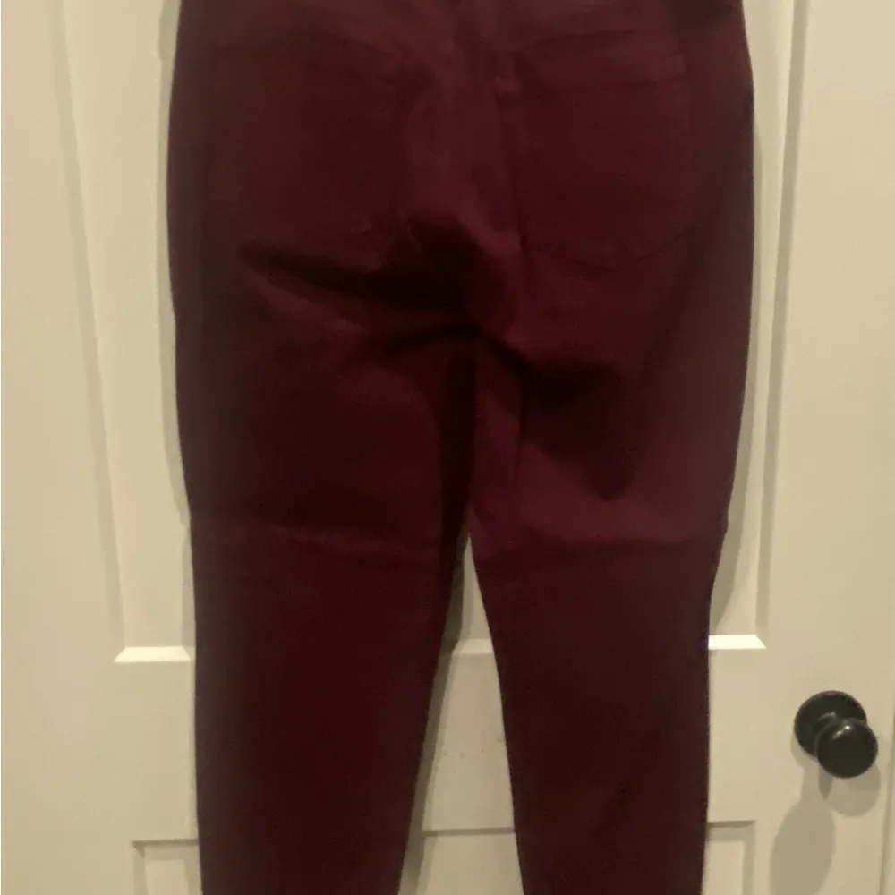 Style & Co Curvy Skinny Maroon/Crimson Colored Jeans Size 8P - Image 2