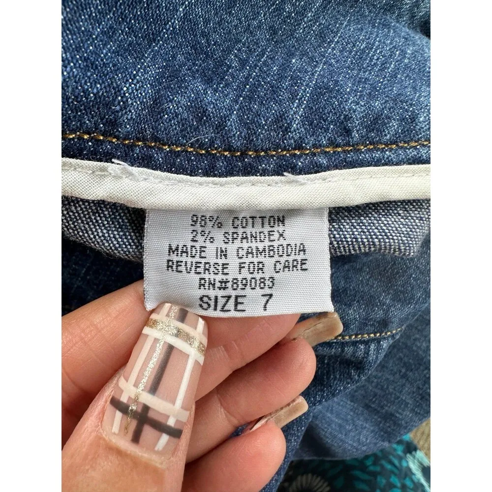 LEI Life Energy Intelligence Y2K 90's Vintage Juniors Seamless Capri Denim Jeans - Image 5