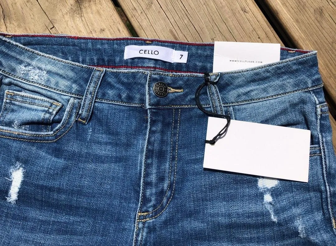 Cello Brand Distressed Cropped Skinny Jeans - Image 4