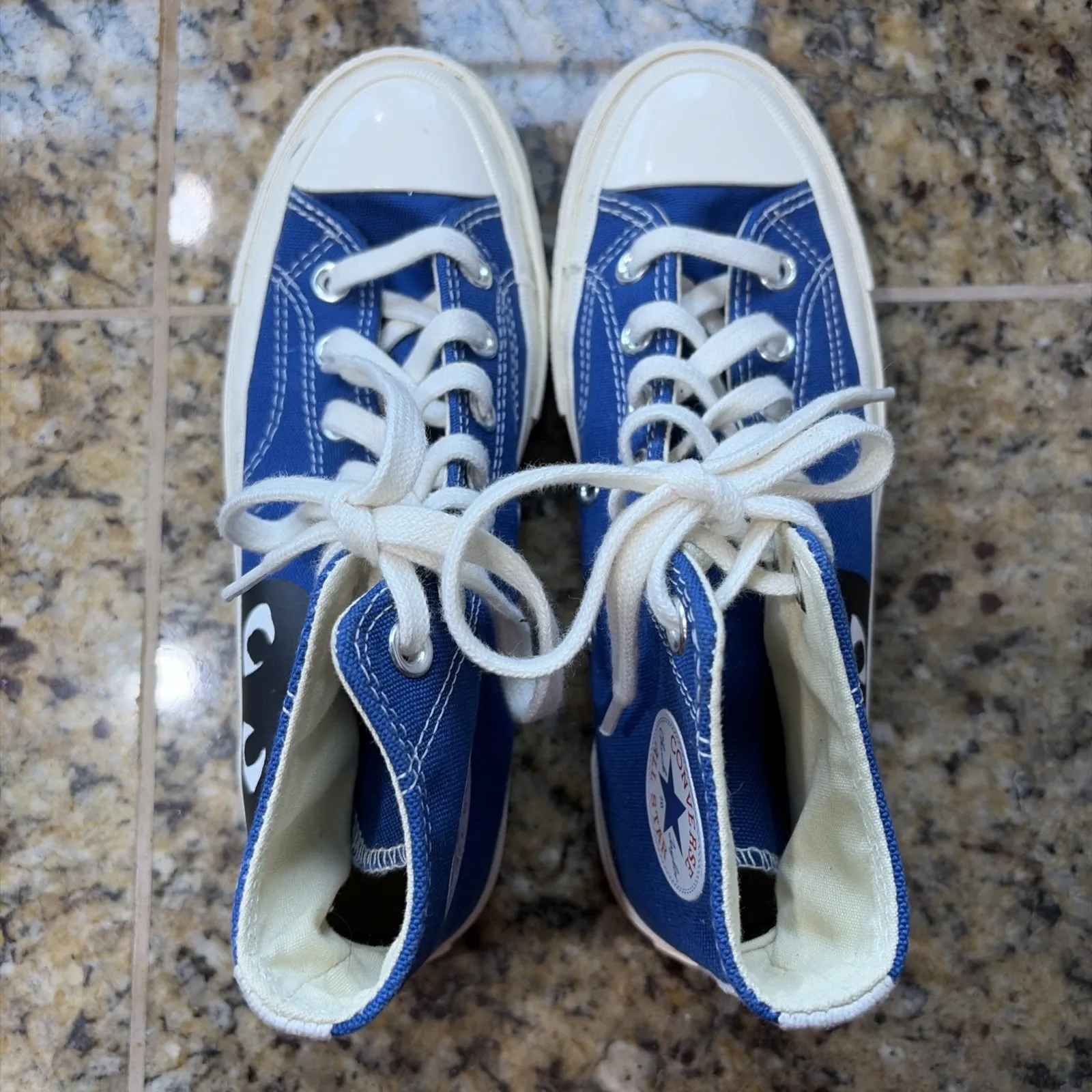 Converse Chucks x Comme des Garcons Play Sapphire Blue High Top Sneakers Shoes - Image 15