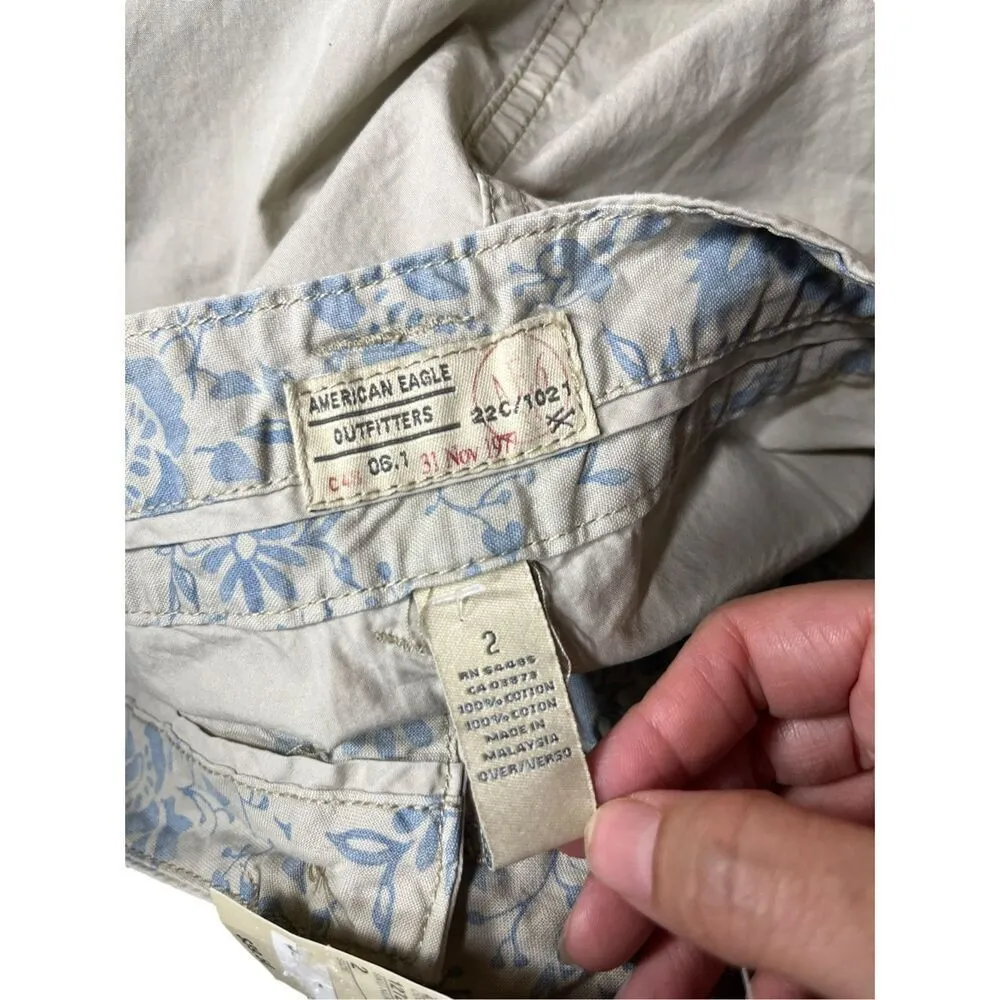 American Eagle Y2K Beach Cargo‎ Tan Skirt Size 2 NWT - Image 8