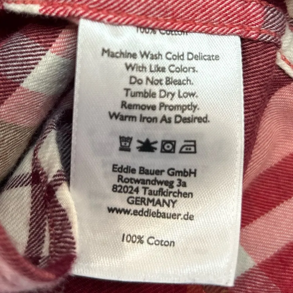 Eddie Bauer Women Small Flannel ButtonDown Long sleeve 100% Cotton Flannel Plaid - Image 10