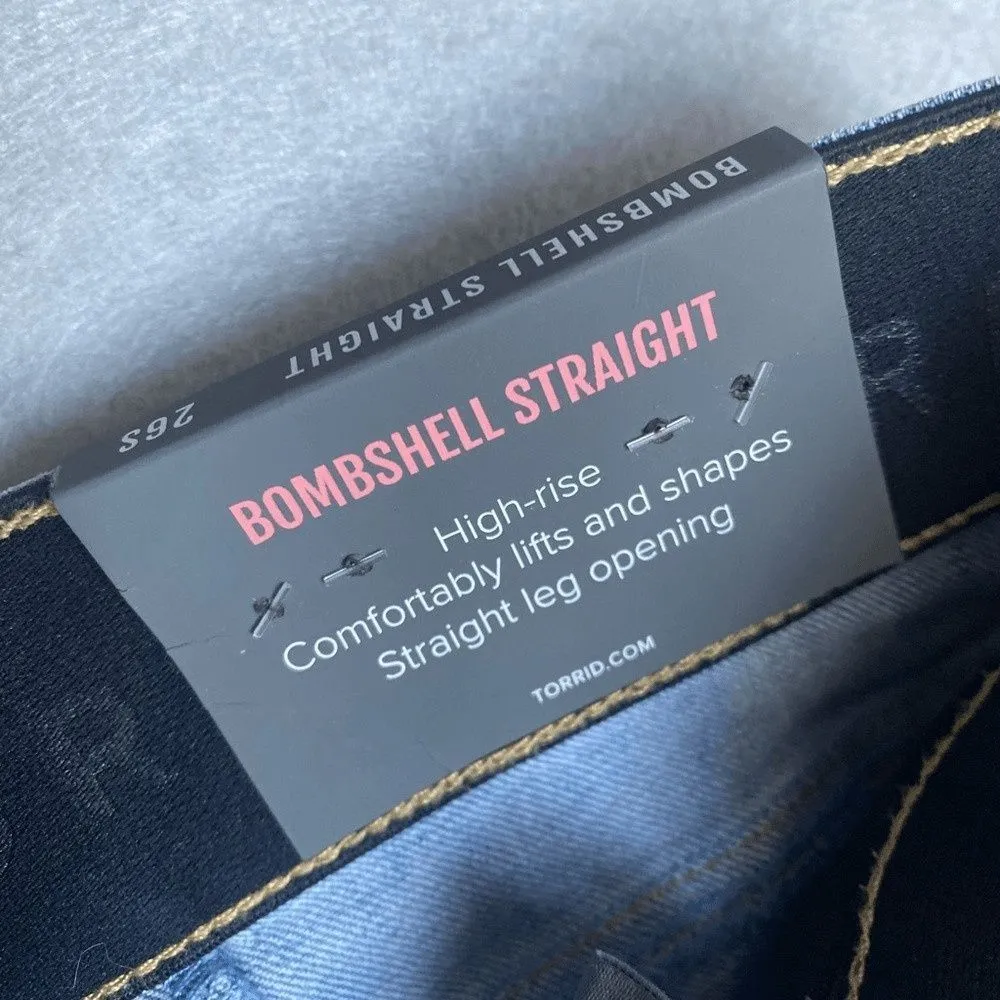 Torrid Bombshell Straight Light Blue Jeans Plus Size 26 - Image 4