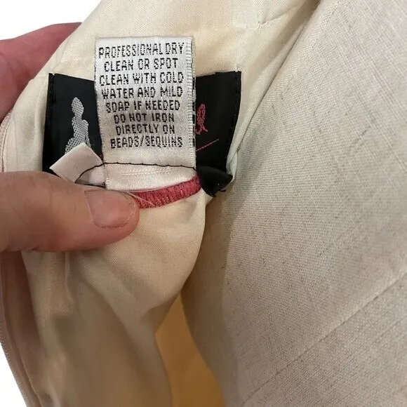 Mac Duggal Candlight Embellished Wedding Prom Gala Formal Classic Gown Size 10 - Image 11