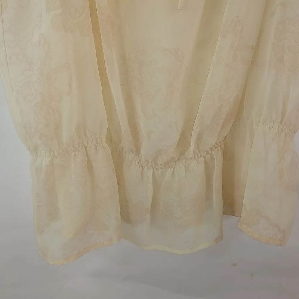 NYC Design L Coquette Roses Imprinted Creme Cami Babydoll Top Set 2 - Image 5