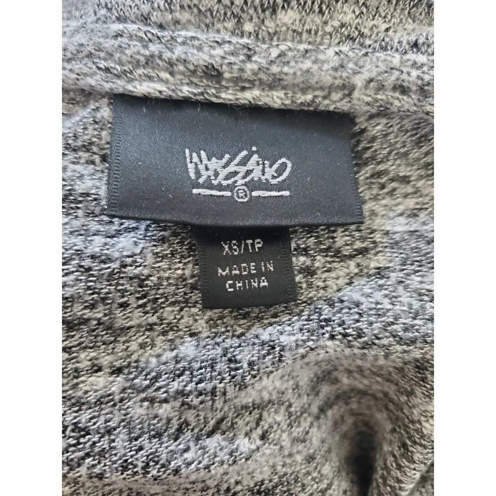 Wassio Gray Women T Shirt Top Blouse High Low Side Cut Tulip Short Sleev… Size XS - Image 6