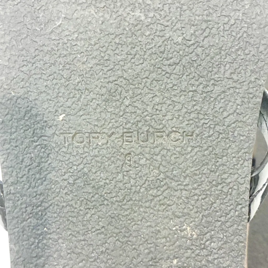 Tory Burch Miller Cloud Patent Cork Black Thong Sandals Size 9 - Image 6