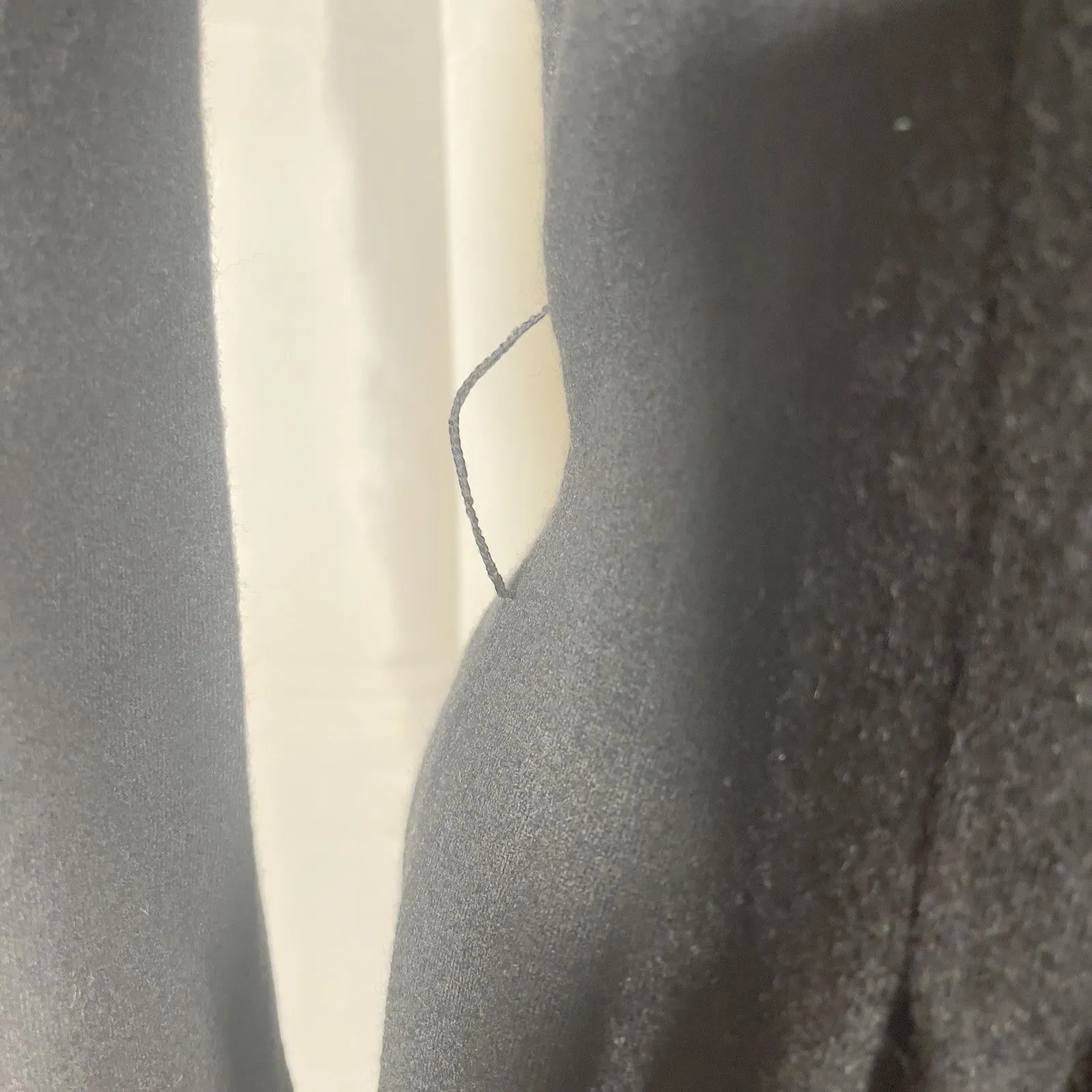 Vintage Marion McCoy Black Wool Dress Fitted Classic Knee Length Step In Zip 12 - Image 8