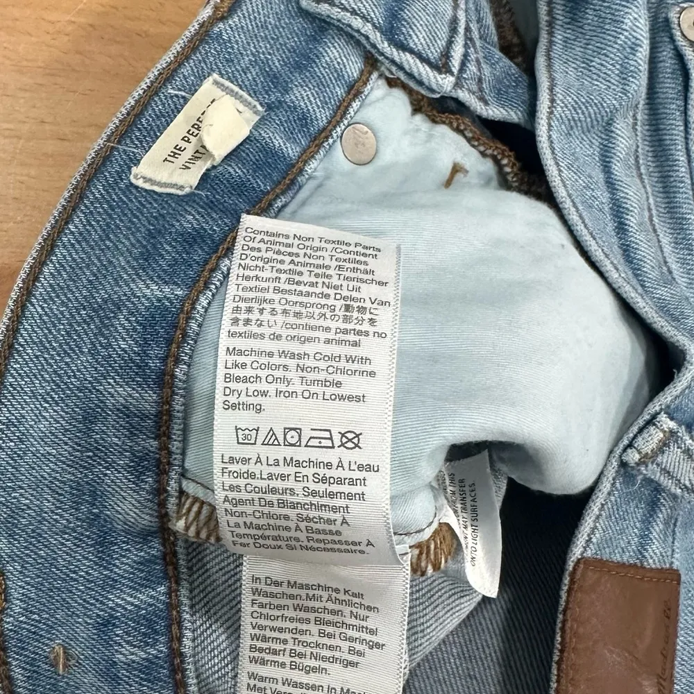 Madewell The Perfect Vintage Jean in Coffey Wash Worn In Edition size 24 - Image 10