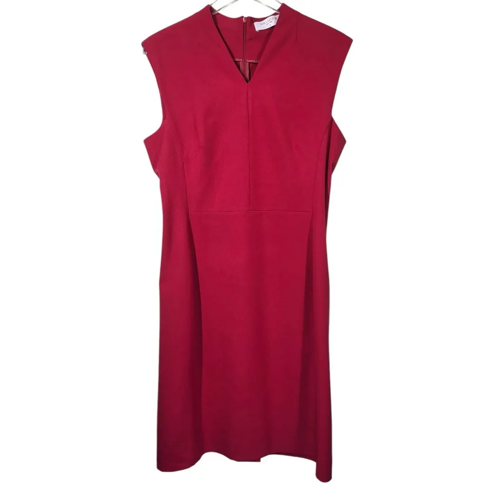 MM LaFleur The Annie Dress A-Line Fit To Flare Mini Dress in Crimson Red - Image 4