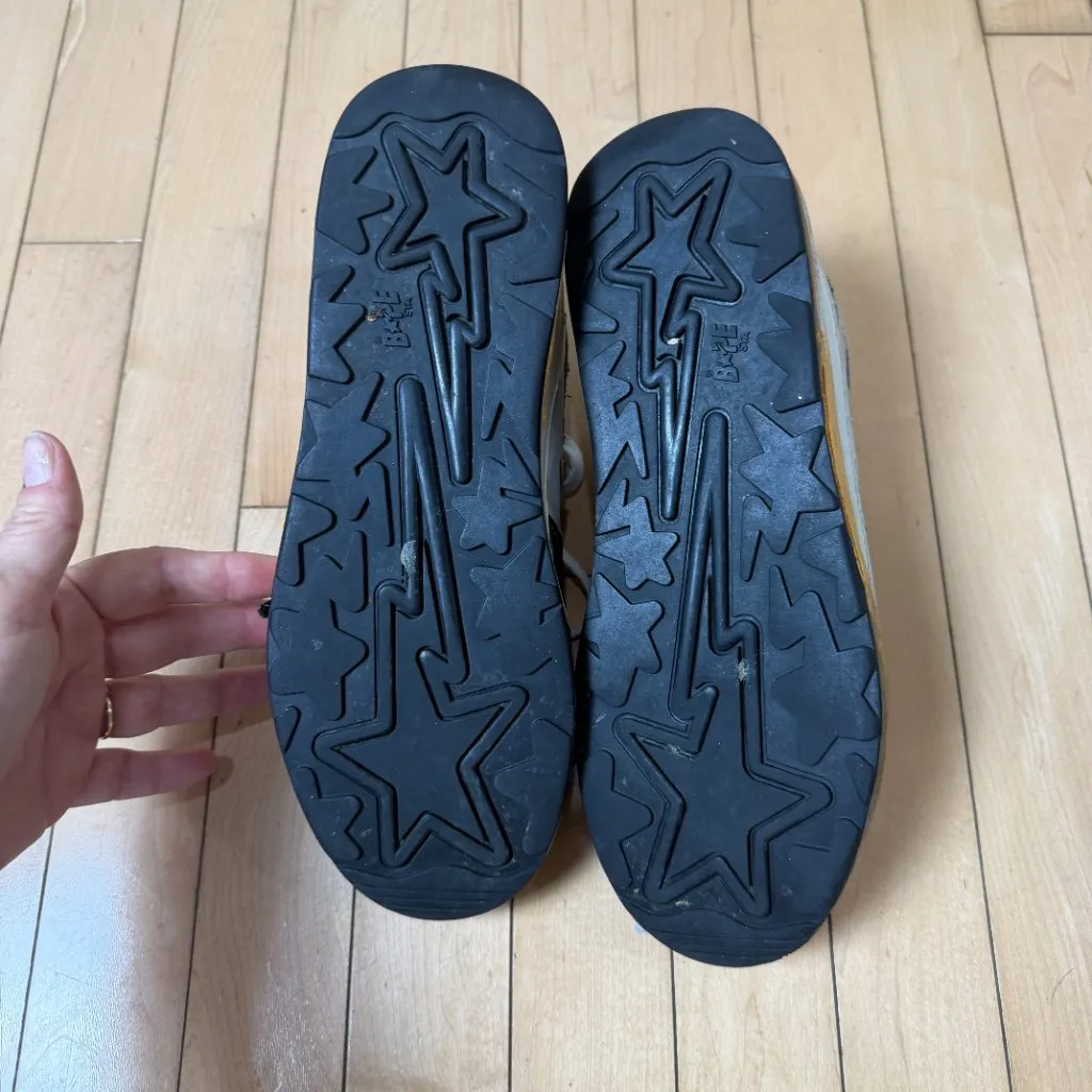 BAPE Black & White Star Sneakers Size Men's 5.5/ Women's 7.5 - Image 7