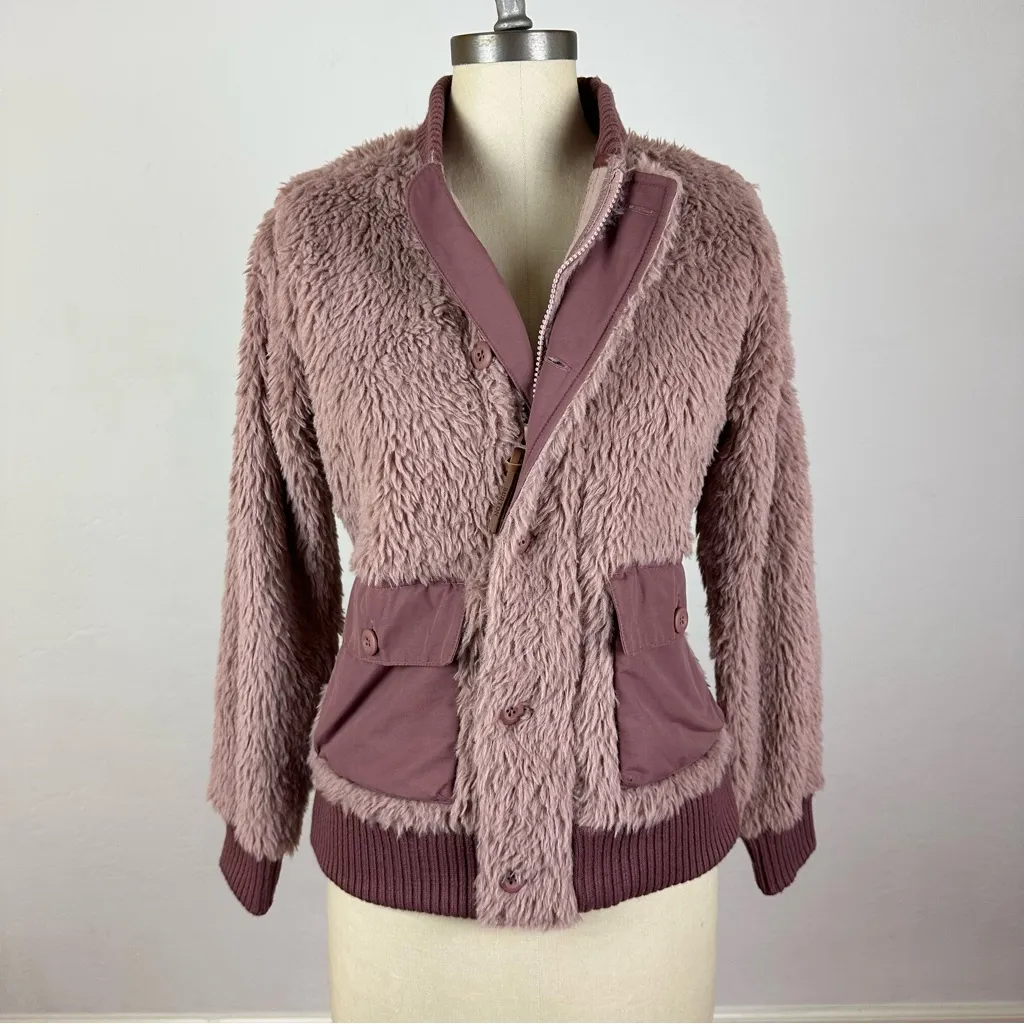 Burton Women's Dusty Pink Teddy Jacket - Image 2