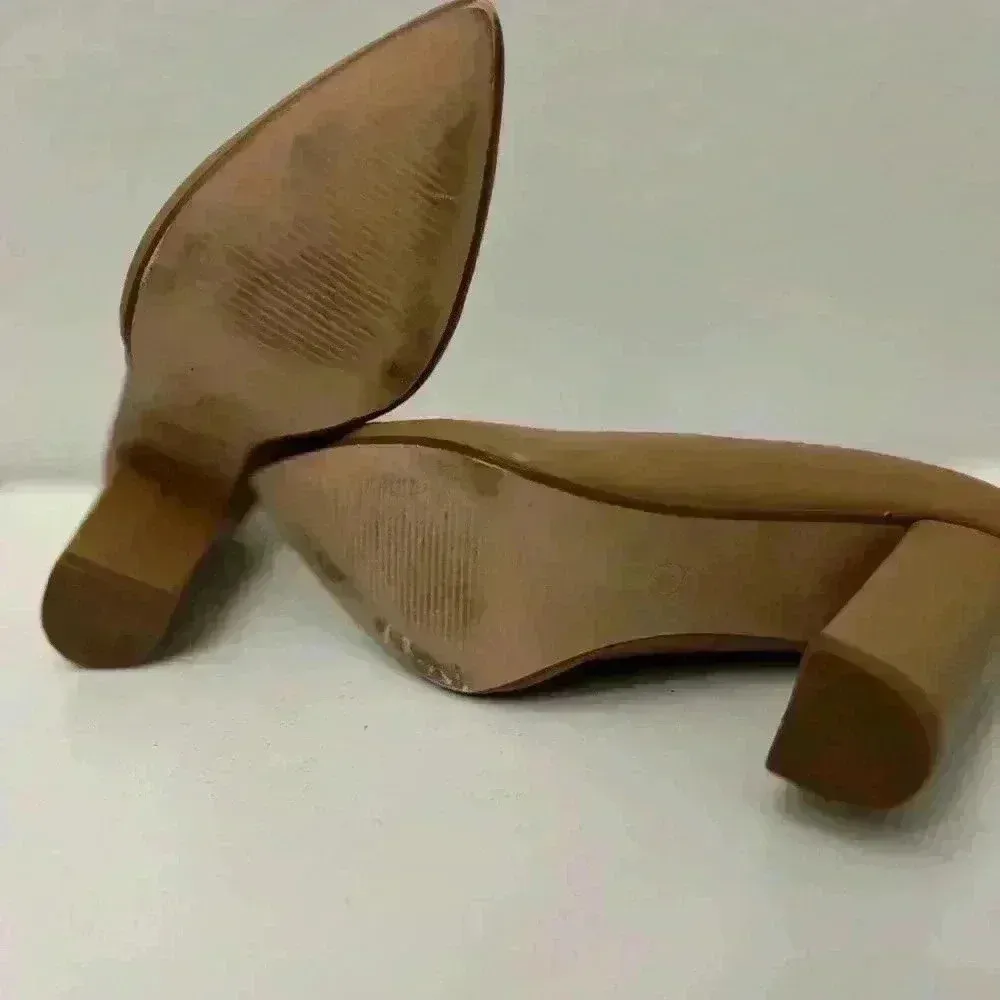 IDIFU 4in chunky block heel pump Tan Size 6 - Image 7