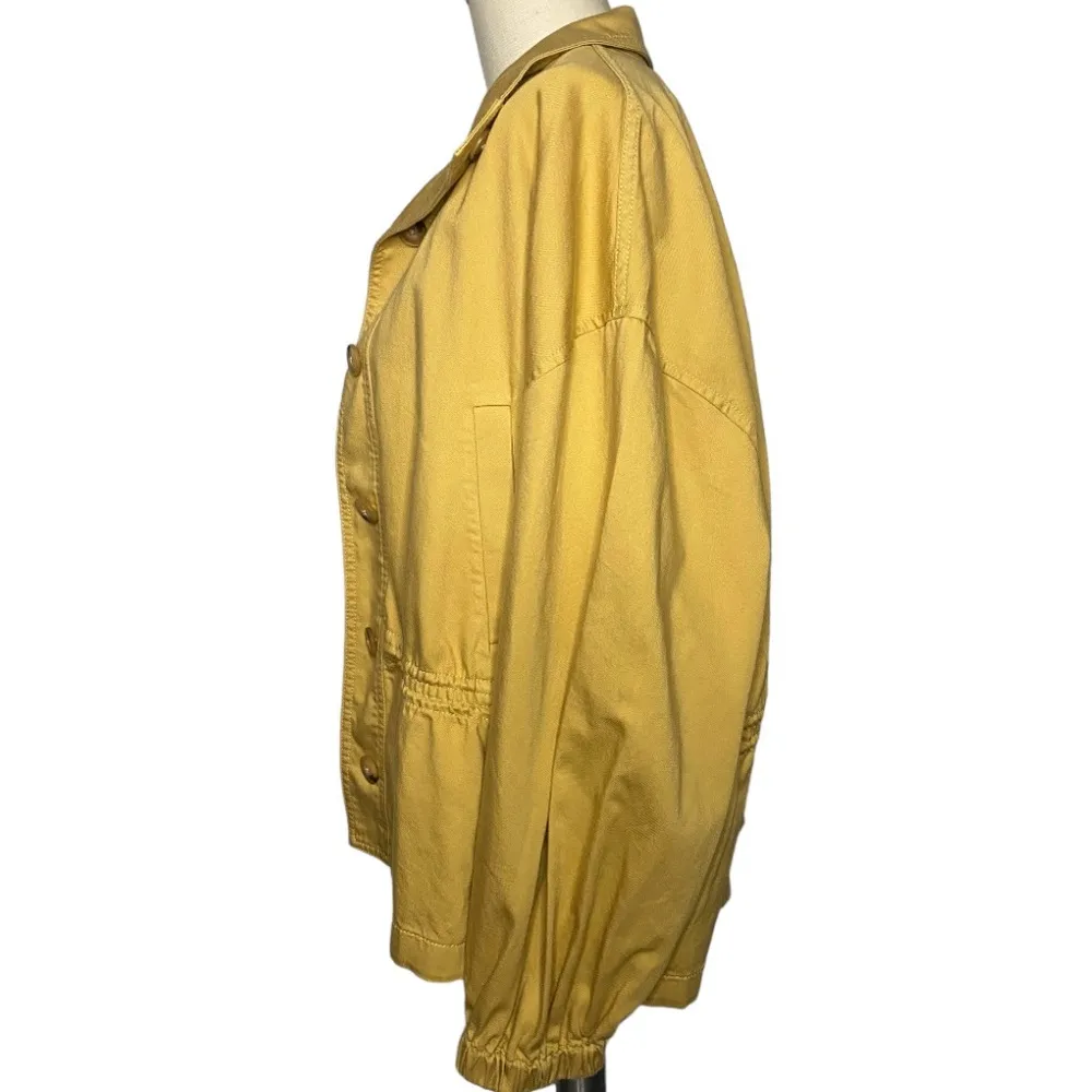 Madewell Highbury Military Cargo Jacket Lightweight Goldenrod Yellow size XL - Image 4