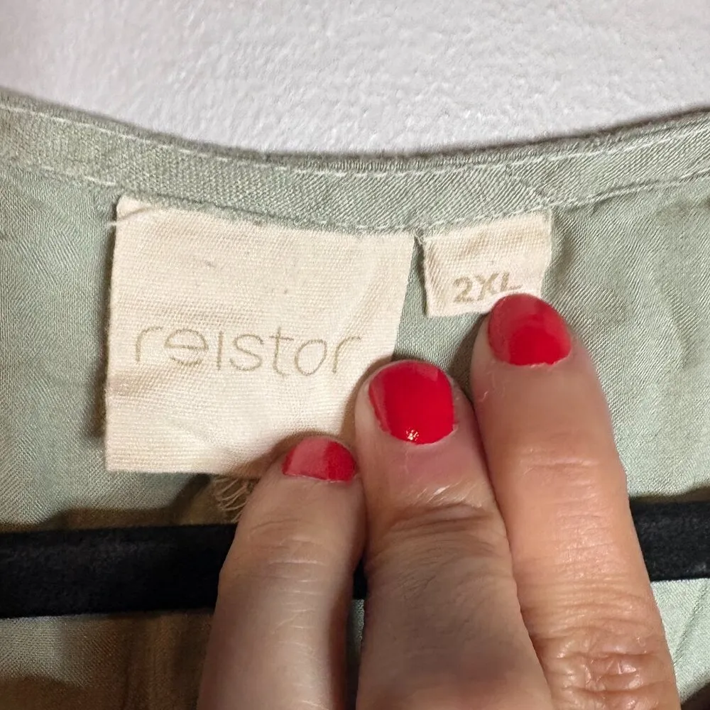 Resitor Romp and Play Romper in Light Olive Green Size 2X - Image 4