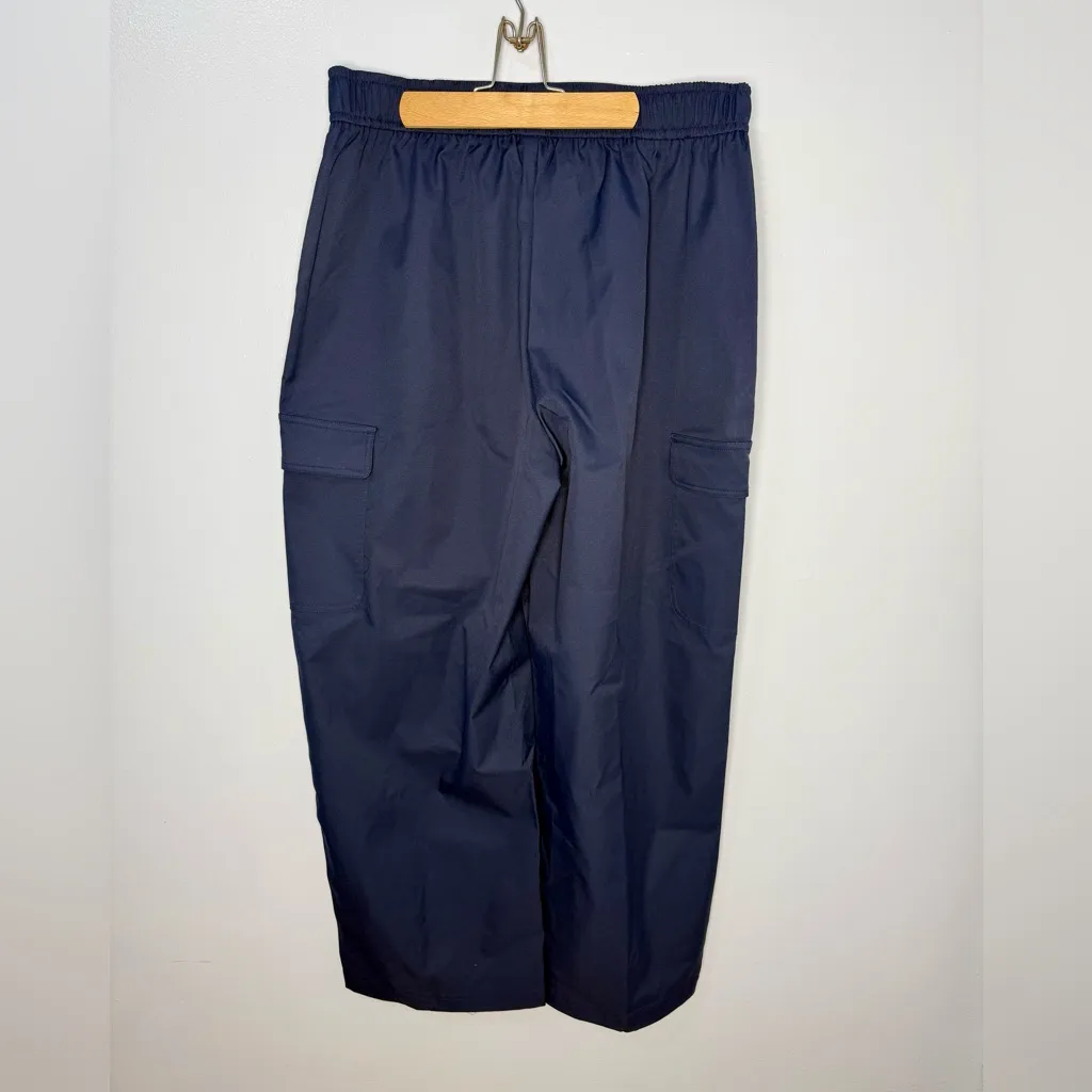 NEW HALARA Women's High Waist Camping Water Repellant Navy Cargo Pants | L - Image 2