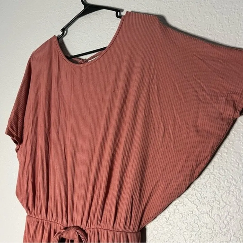 GILI Womens size M Dusty Pink Flowy Dolman Sleeve Romper Tie Waist Scoop Back Size M - Image 56