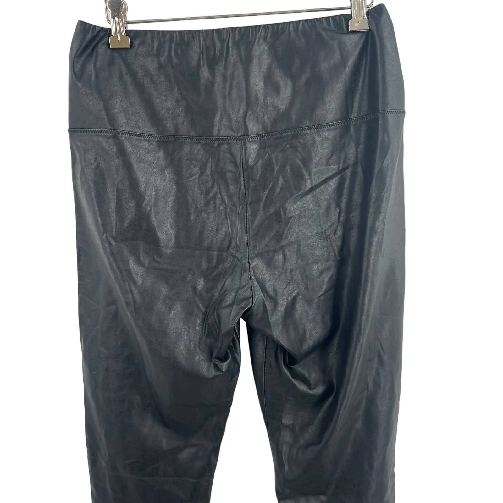 Aritzia‎ Wilfred Free Daria Vegan Leather Butter Soft Legging Size Large Black - Image 4