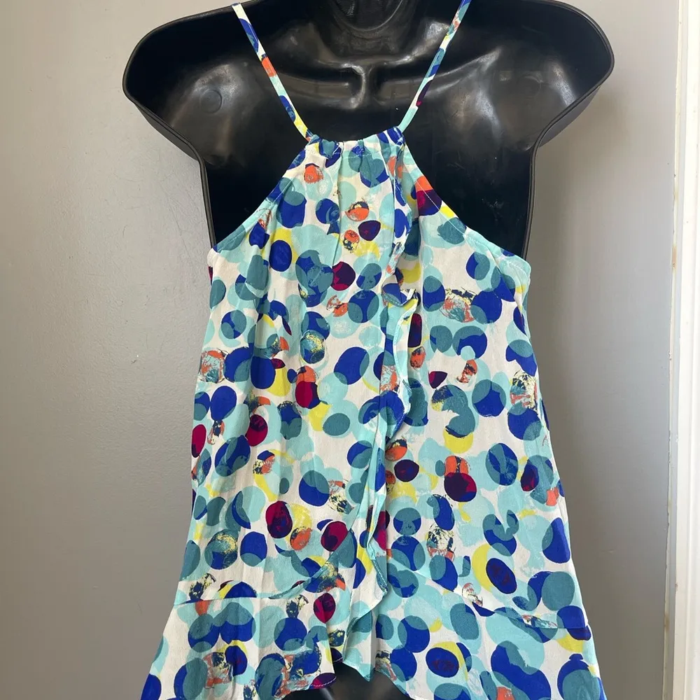 Maeve Colorful Abstract Print Top - Image 2